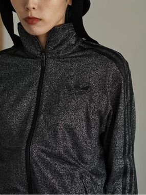 adidas Firebird LUREX Women’s Track Top Black Silver KS7789